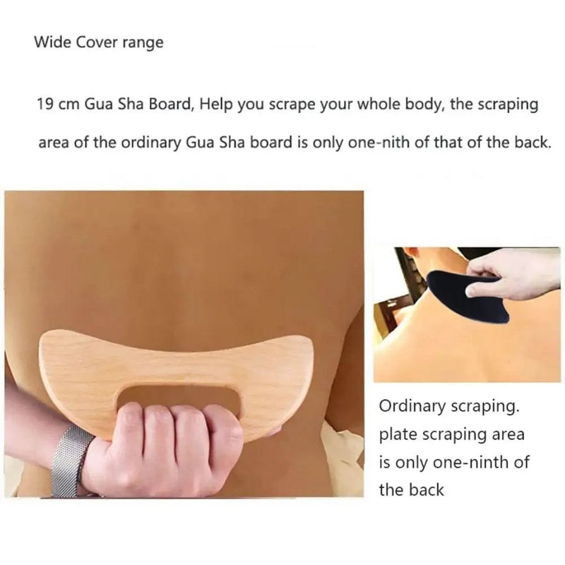 Natural Wooden Gua Sha Body Tool For Deep Massage Lymphatic Drainage 3