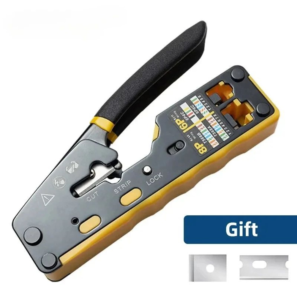 Professional PassThrough RJ45 Ethernet Crimping Tool For Cat5Cat5eCat6 6