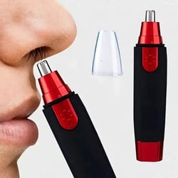 precision cordless nose & ear hair trimmer for painless facial grooming