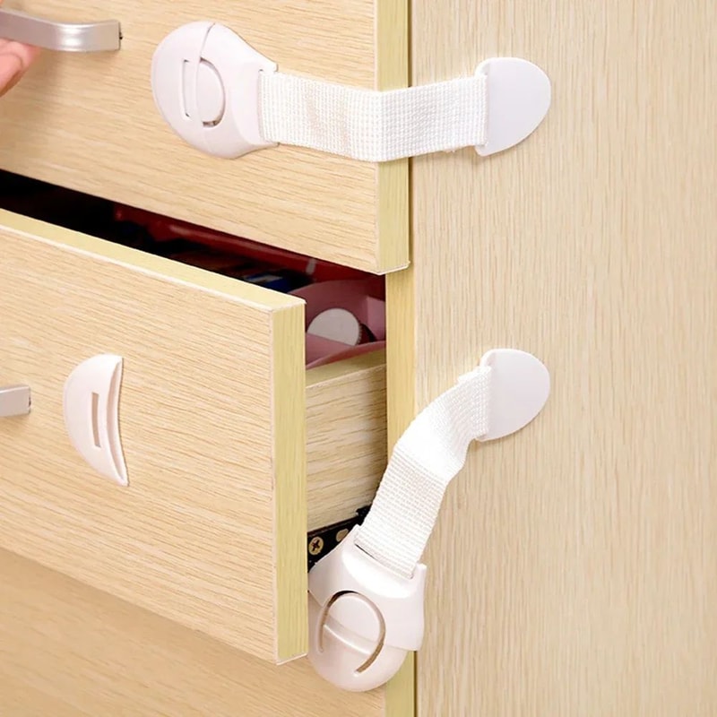 BabyGuard MultiUse Child Safety Cabinet Drawer Locks 10Pack 3