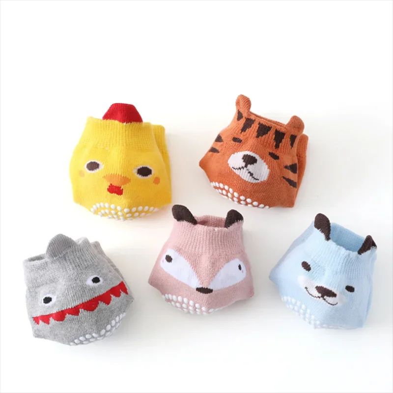 SoftGrip Cotton Baby Knee Pads For Crawling First Steps 5