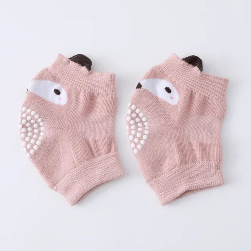 SoftGrip Cotton Baby Knee Pads For Crawling First Steps 9