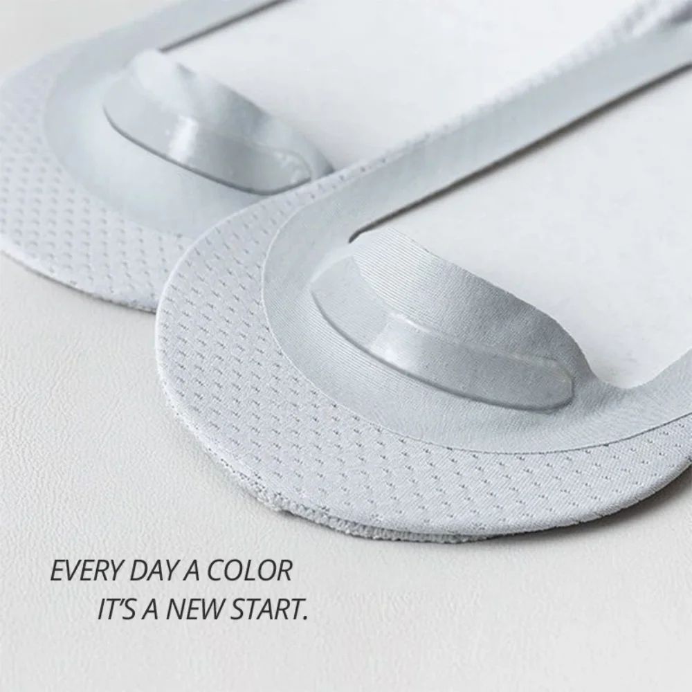 Mens Cotton NoShow Boat Socks With NonSlip Silicone Grip 5Pair Summer Pack 4