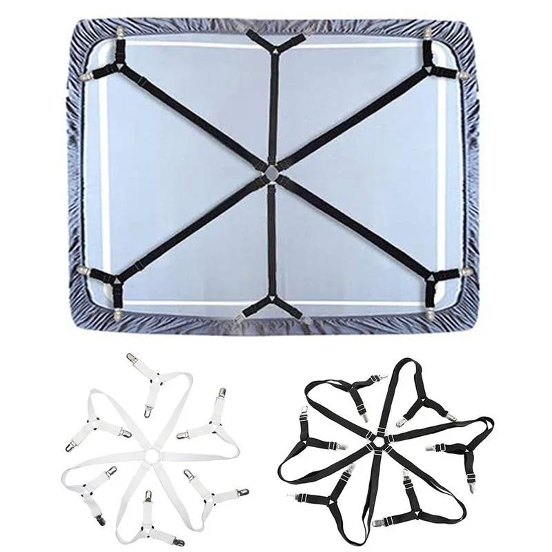 Adjustable Elastic Bed Sheet Holder Clips NonSlip Mattress Fasteners For Secure Bedding 3