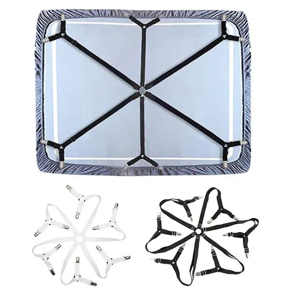 Adjustable Elastic Bed Sheet Holder Clips NonSlip Mattress Fasteners For Secure Bedding 6