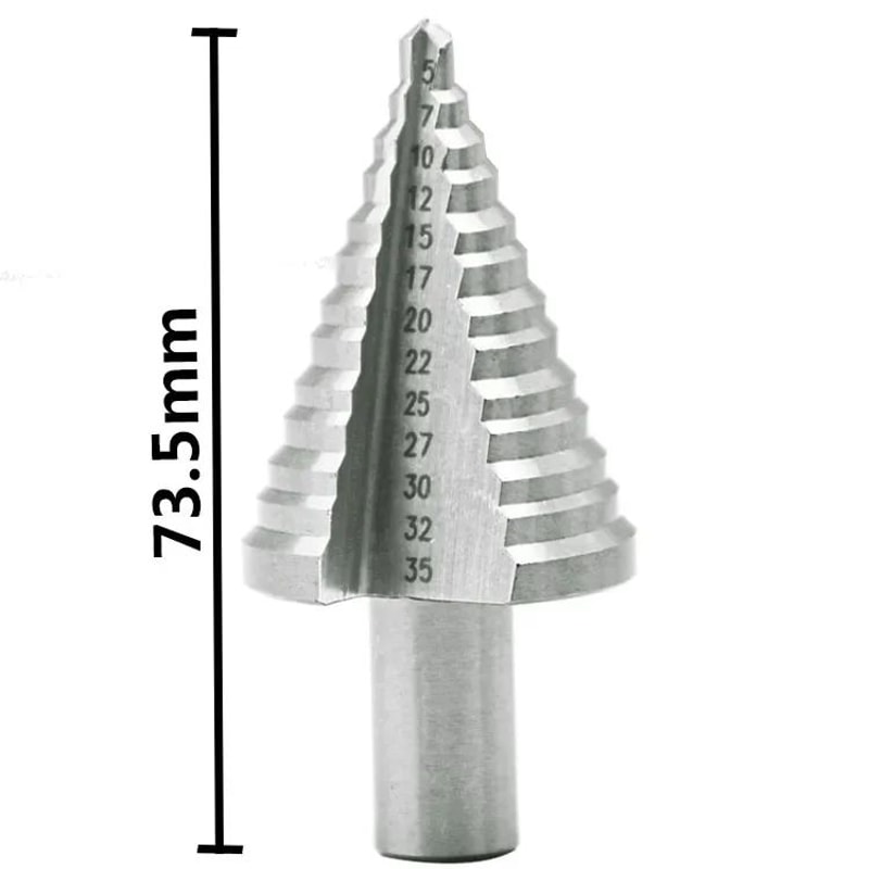 HighSpeed HSS Step Drill Bit 535mm For Metal Wood Plastic 4