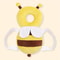 Little Bee Baby Head Protection Pillow Breathable AntiFall Safety Hat For Crawling Walking Babies 1