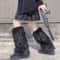 Japanese Lolita Faux Fur Leg Warmers For Women Cozy Autumn Winter Fashion Socks 3