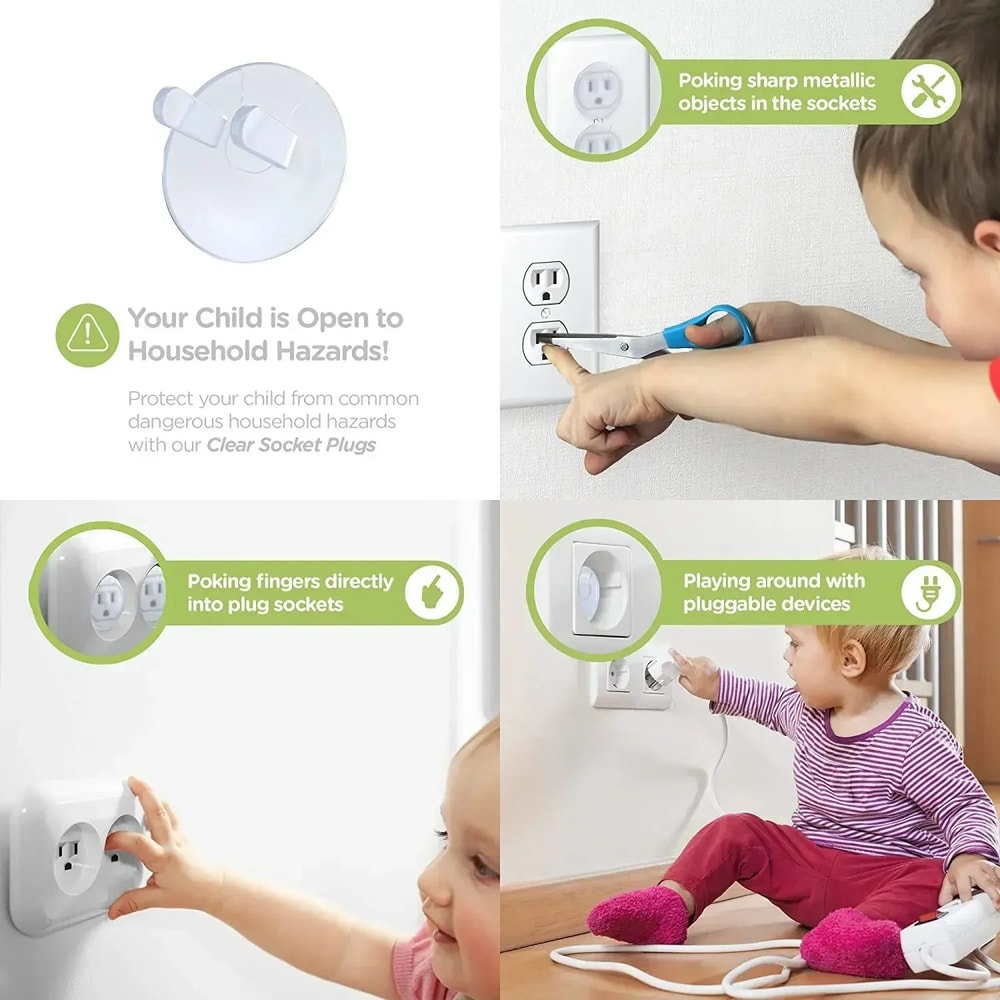 Premium 10Pack Child Safety Electrical Outlet Covers Secure Baby Proof Socket Protectors 3