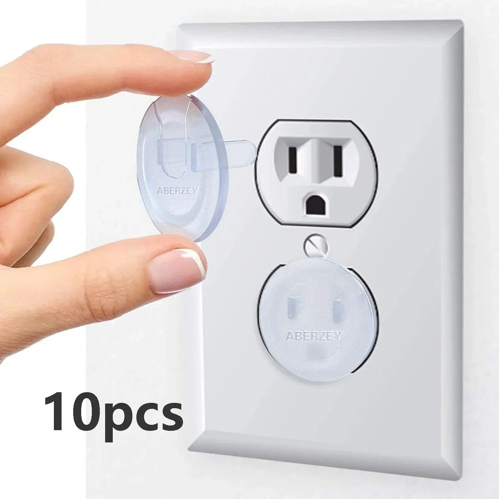 Premium 10Pack Child Safety Electrical Outlet Covers Secure Baby Proof Socket Protectors 7