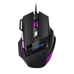 hyperspeed rgb ergonomic wired gaming mouse – 7-button precision for pc & laptop gamers
