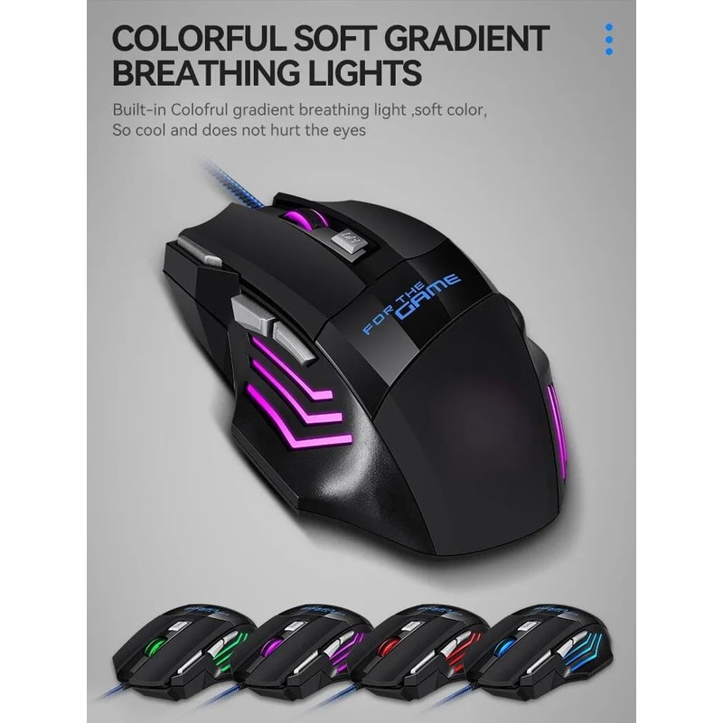 HyperSpeed RGB Ergonomic Wired Gaming Mouse 7Button Precision For PC Laptop Gamers 1