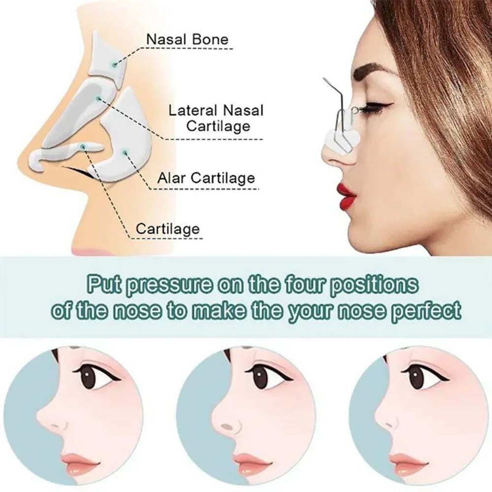 3D Nose Clip Shaper NonSurgical Nose Bridge Heightening Alar Slimming Tool 3