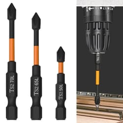 3-piece magnetic impact screwdriver bit set for electric drills