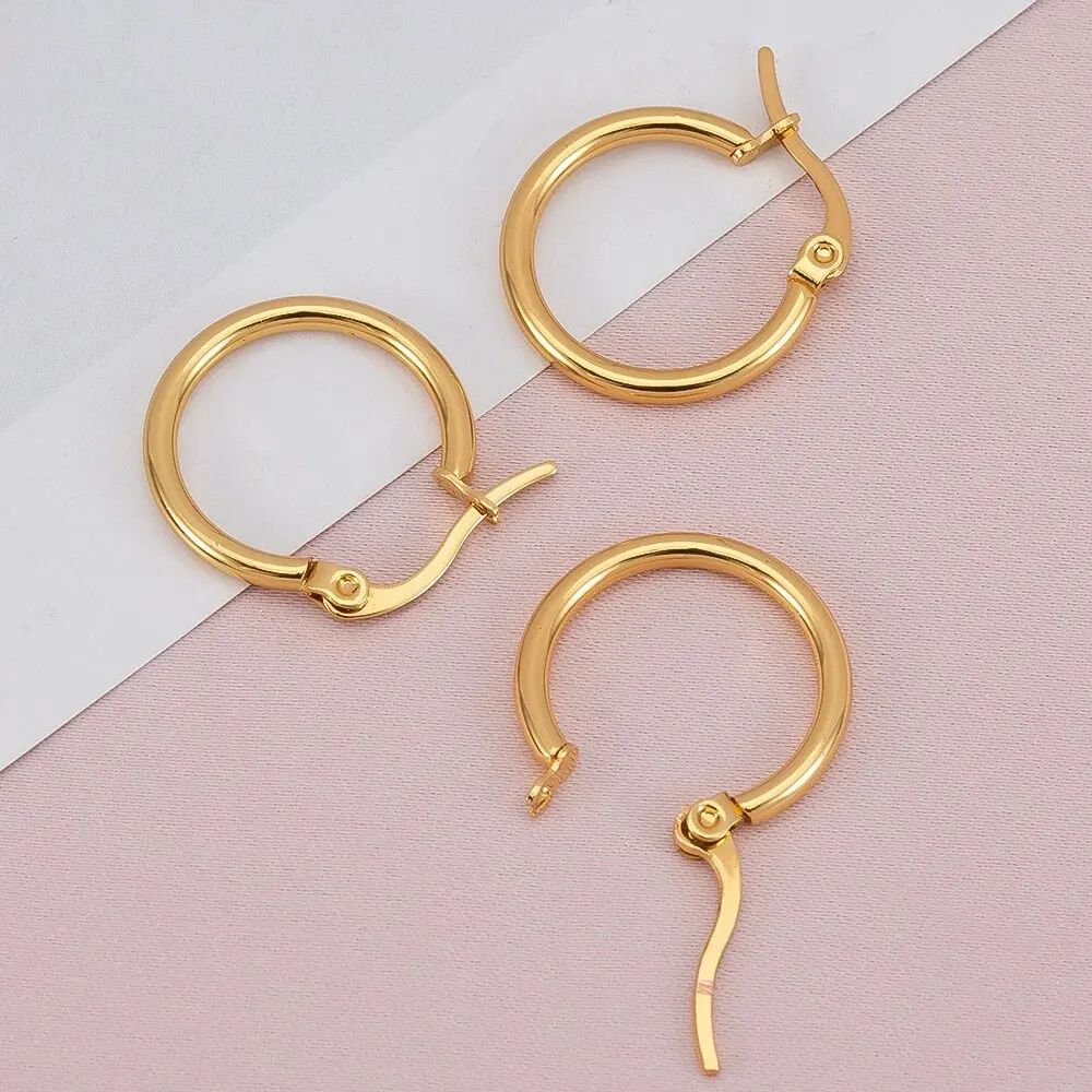 10Pack 20mm Stainless Steel Open Hoop Earrings For DIY Jewelry Making Crafts 4