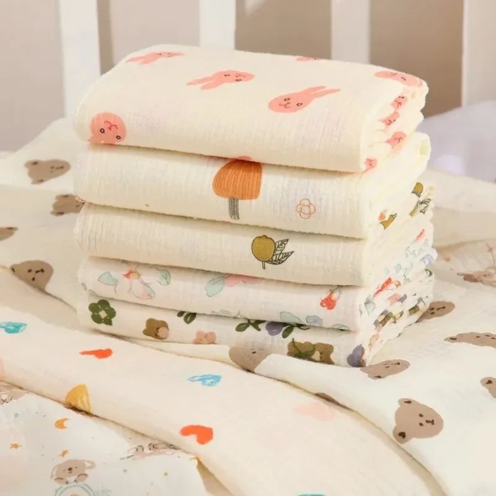 Soft Cotton Muslin Baby Swaddle Blanket 315x315 Inches Breathable Newborn Receiving Bath Towel 1