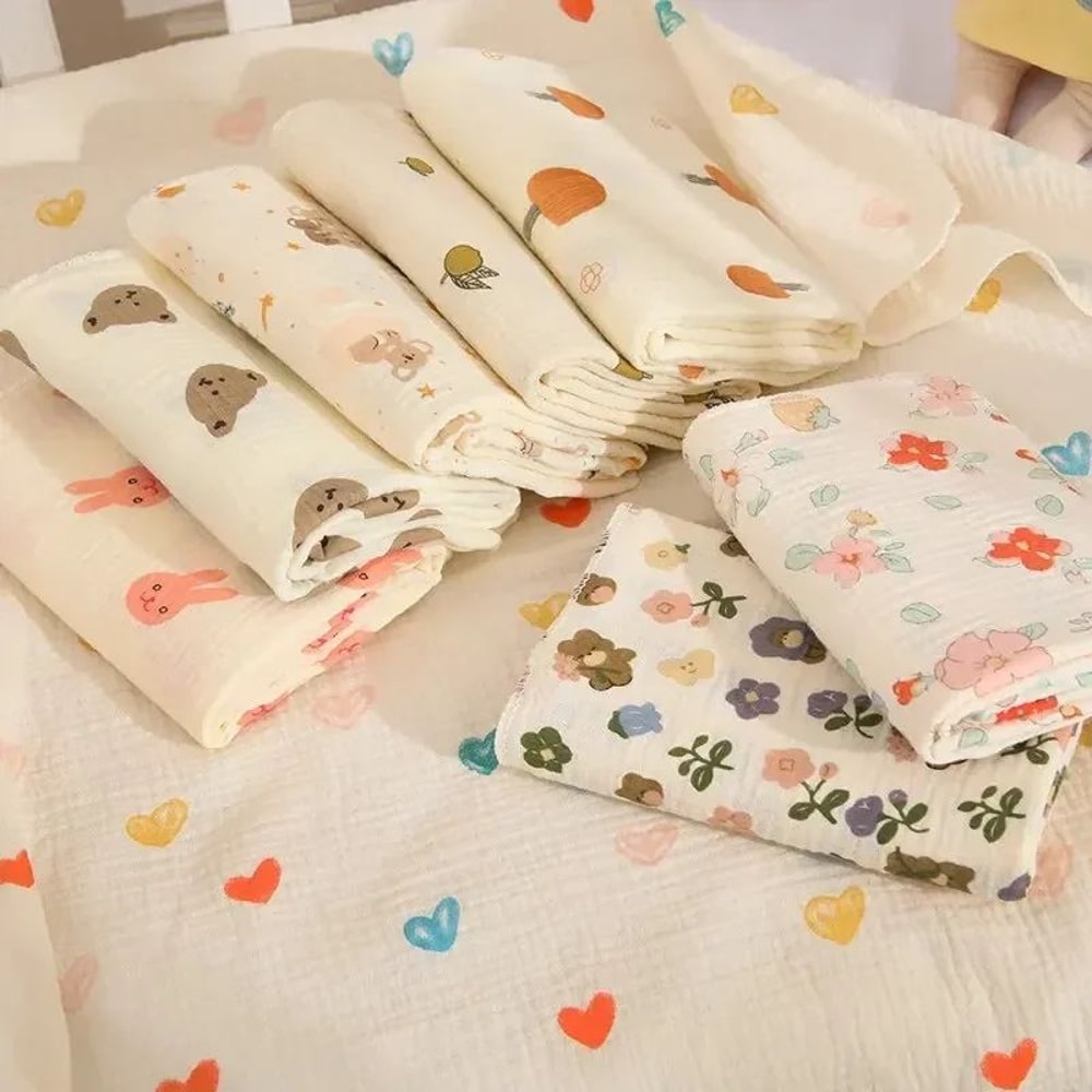 Soft Cotton Muslin Baby Swaddle Blanket 315x315 Inches Breathable Newborn Receiving Bath Towel 2