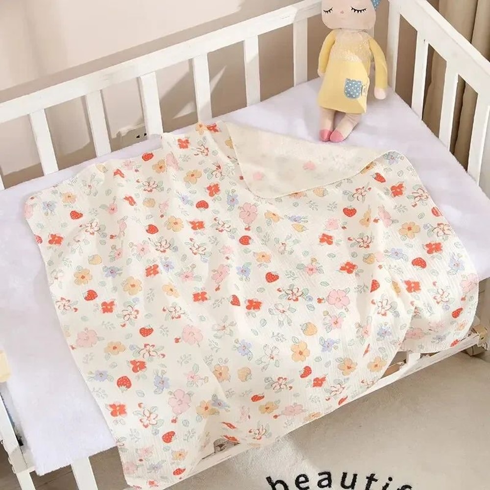 Soft Cotton Muslin Baby Swaddle Blanket 315x315 Inches Breathable Newborn Receiving Bath Towel 8