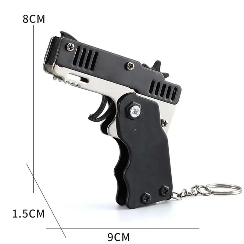 Folding Rubber Band Toy Gun For Kids Safe Shooting Game Toy Boys Gift 4