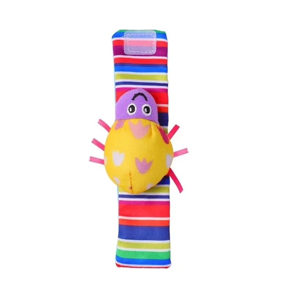 4Piece Baby Sensory Rattle Toys Set 2 Wrist Rattle Toys 2 Foot Rattle Sock Toys 012 Months 3