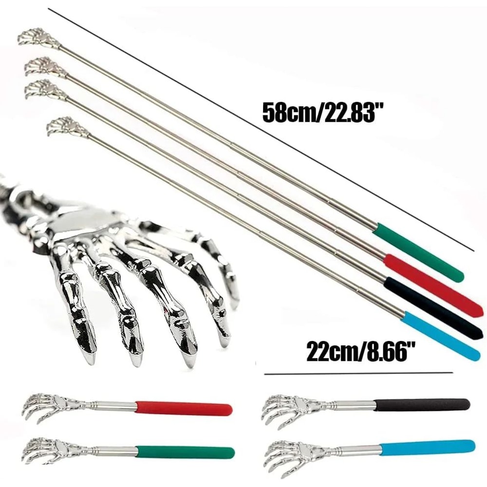 Telescopic Stainless Steel Back Scratcher Itch Relief Massager 1