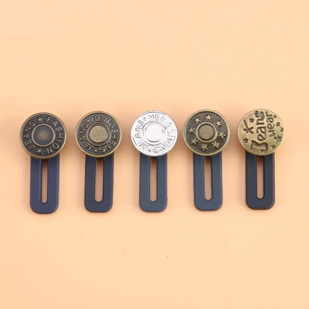 Adjustable Metal Jeans Button Extenders NoSew Waist Expansion Kit 510pcs 6