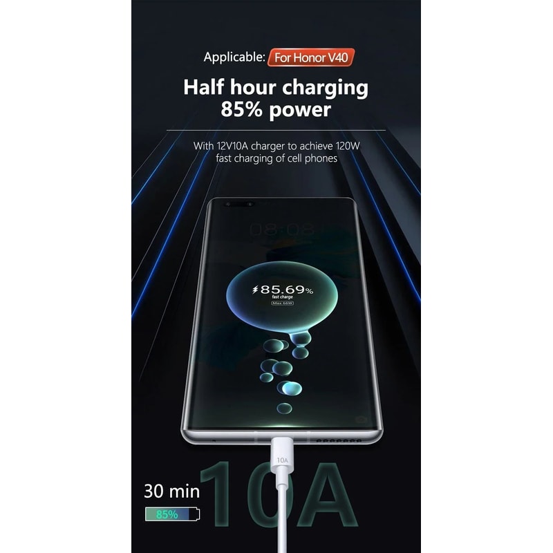 120W Super Fast USBA To TypeC Charging Cable For Android Devices 7