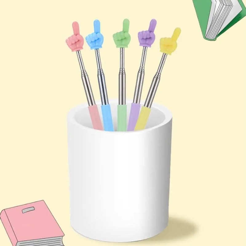 Stainless Steel Telescopic Teaching Pointer Reading Stick 1