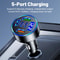 66W Fast Charge MultiPort USB Car Charger With Digital Voltage Display 1