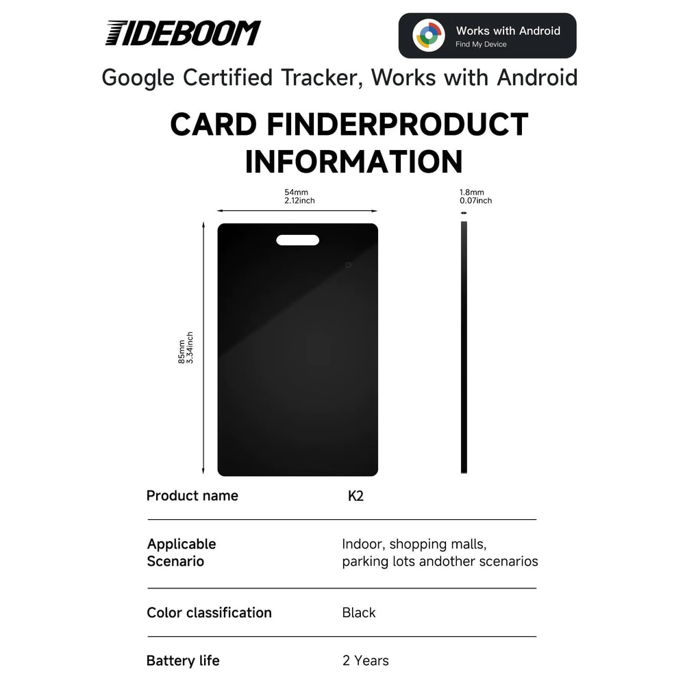 UltraSlim GPS Wallet Tracker Card With Google Find My Device 6