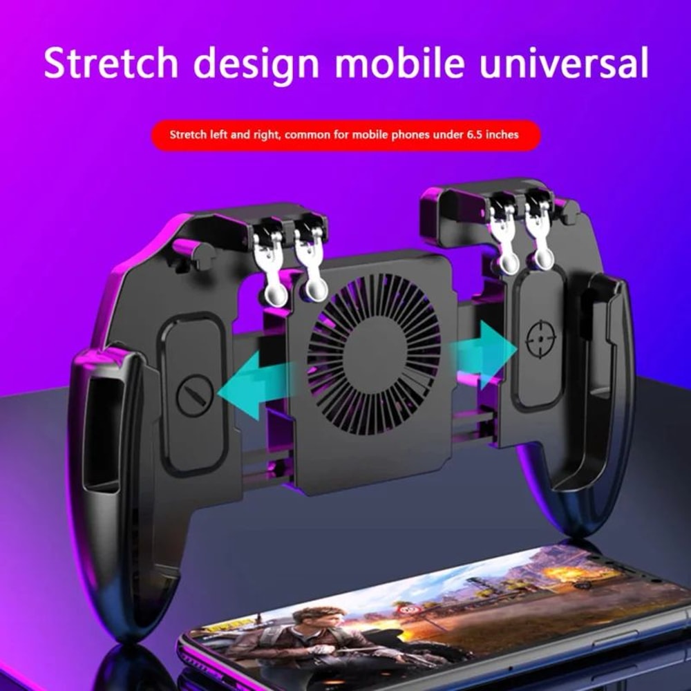 EliteGrip 6Finger Mobile Gaming Trigger With Cooling Fan 3