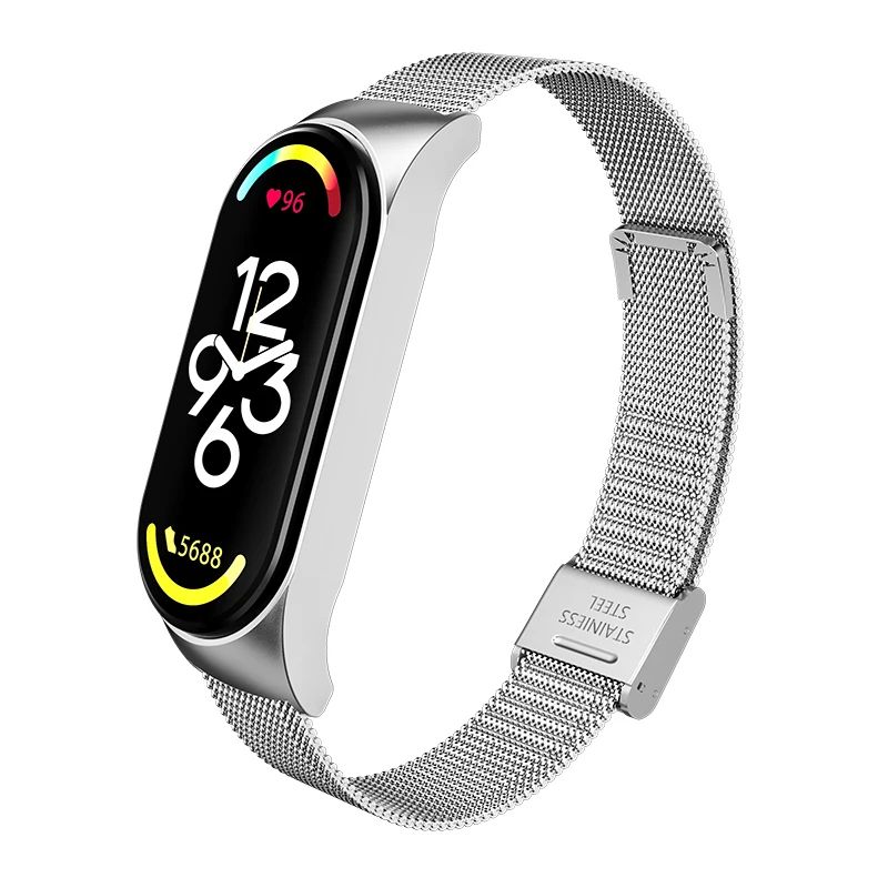 Stainless Steel Metal Strap Bracelet For Xiaomi Mi Band 37 6