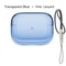 Clear Transparent AirPods Pro 2 Protective Case With Lanyard Shockproof Soft TPU Cover 15