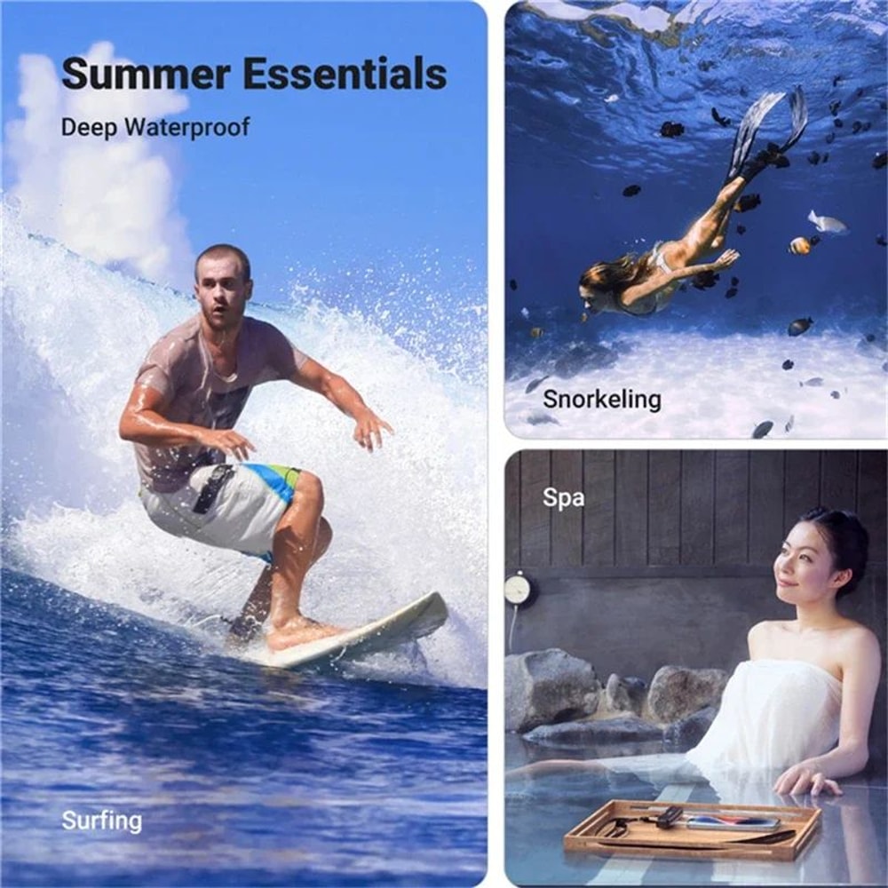 IP68 Universal Waterproof Phone Pouch For Swimming Beach Travel 2