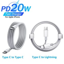pd 20w usb-c to lightning fast charging cable for iphone 14–11 (1m/2m)
