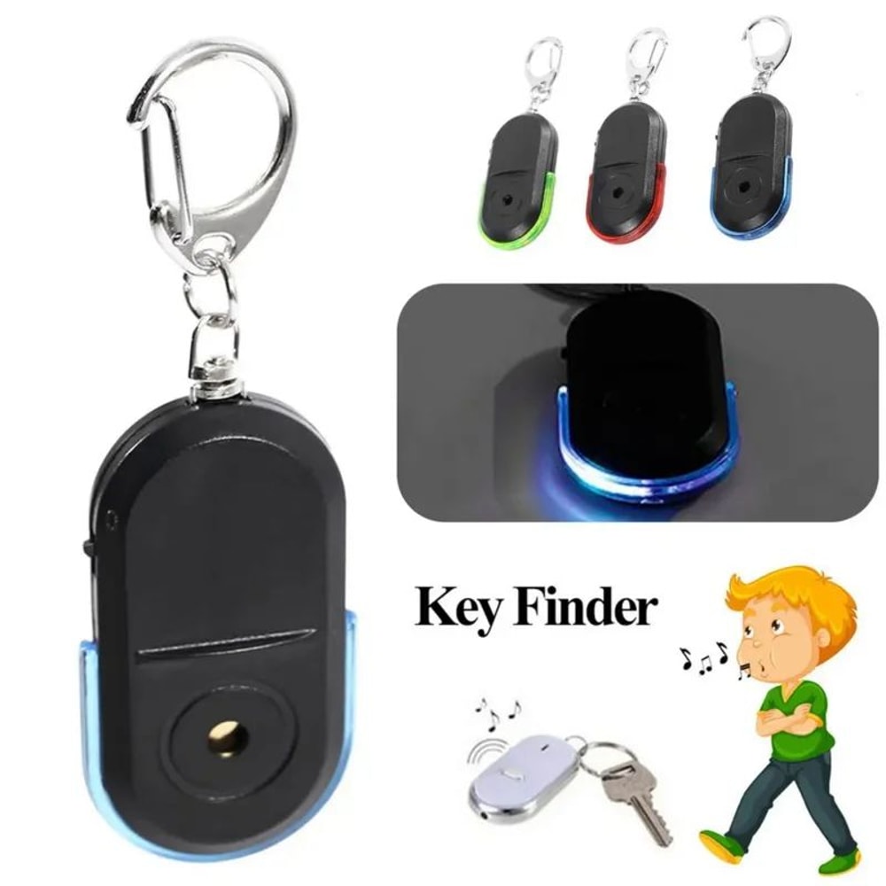 Smart Whistle Key Finder With LED Light Portable AntiLost Key Locator For Keys Bags 0