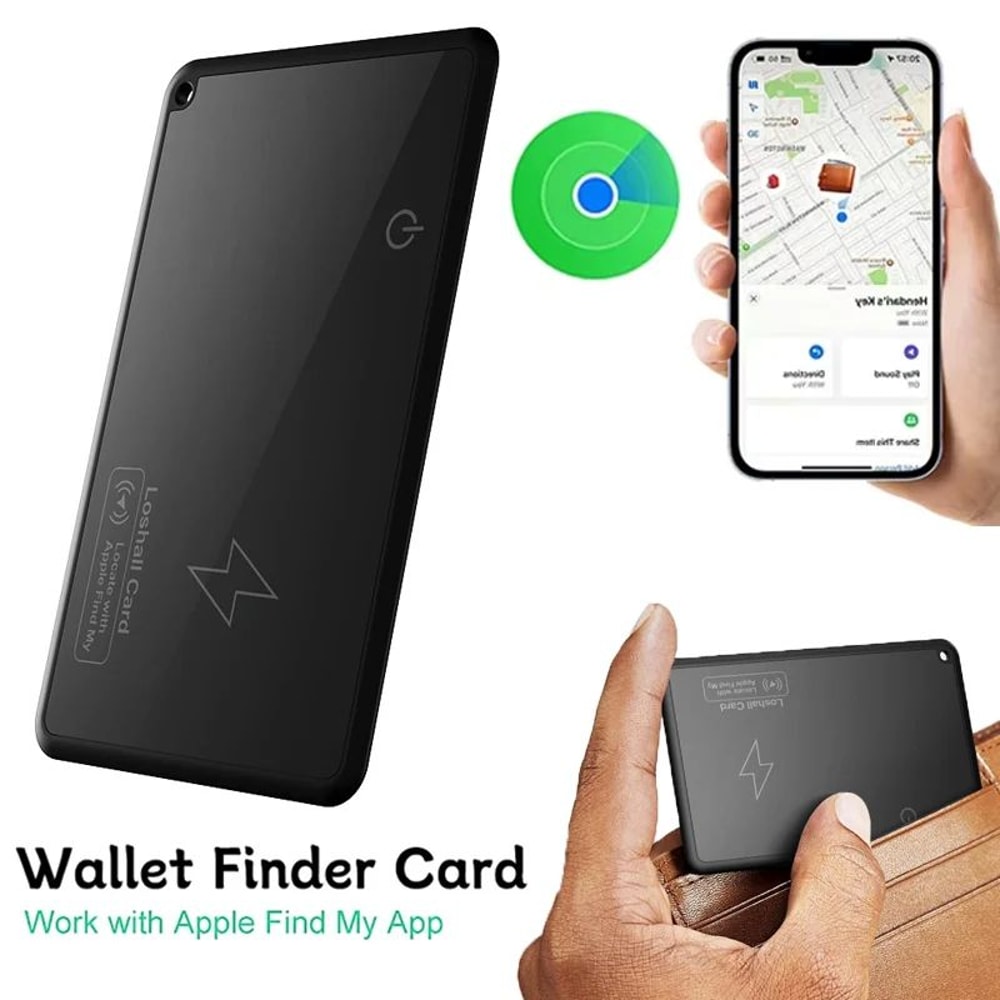 UltraThin Apple Find My Tracker Card Waterproof Wireless Charging Wallet Locator 0