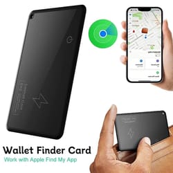 ultra-thin apple find my tracker card – waterproof, wireless charging wallet locator