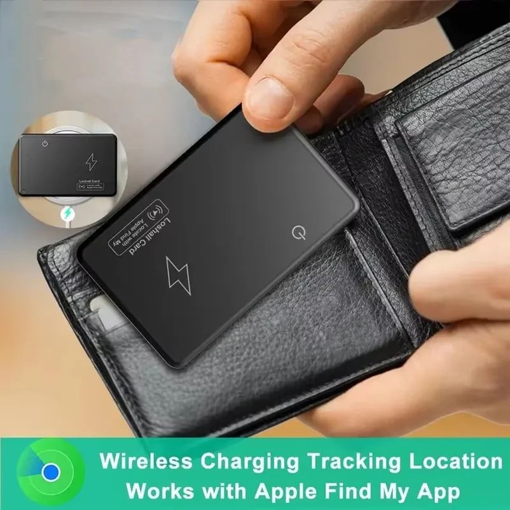 UltraThin Apple Find My Tracker Card Waterproof Wireless Charging Wallet Locator 3