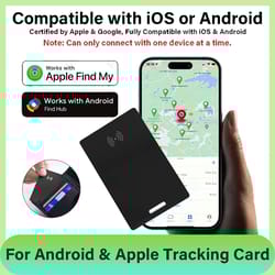 ultra-slim smart wallet tracker card for apple & android
