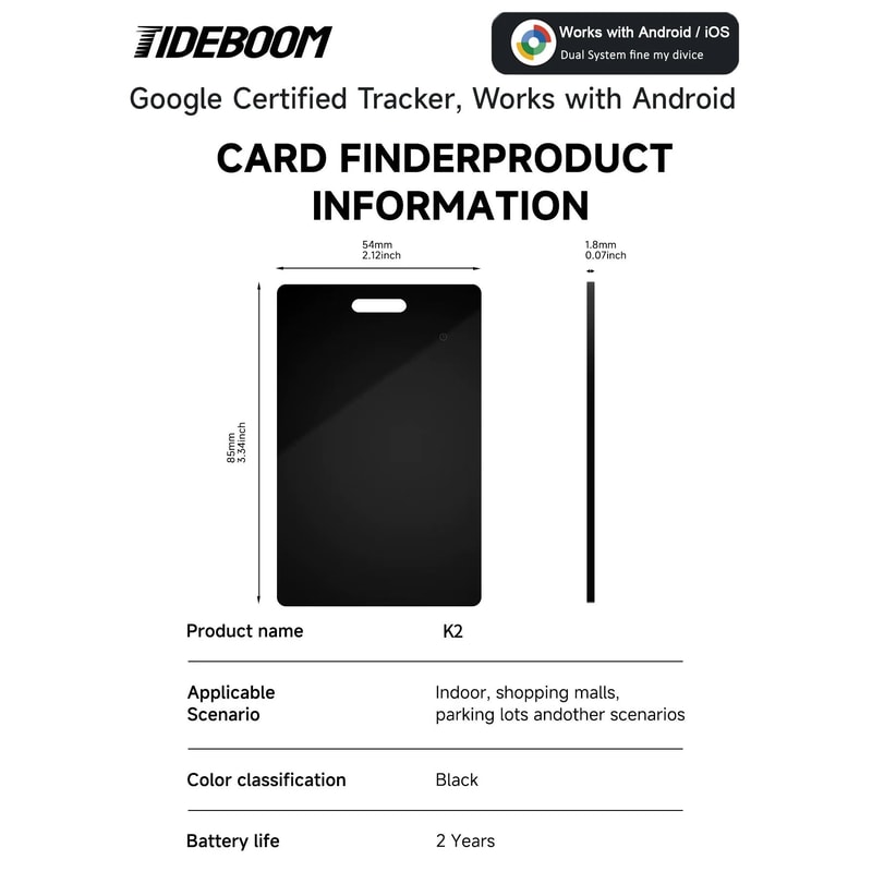 UltraSlim Smart Wallet Tracker Card For Apple Android 5