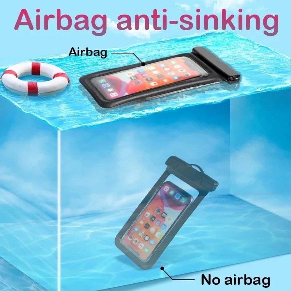 Universal IP68 Waterproof Floating Phone Pouch For Swimming Beach Travel 3