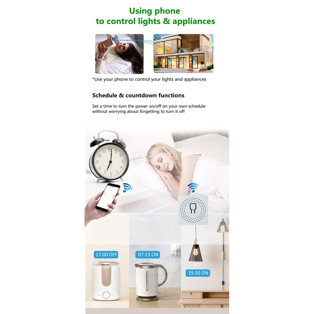 Tuya Mini 16A Smart WiFi Switch For Smart Life App With Alexa Google Home Control 7