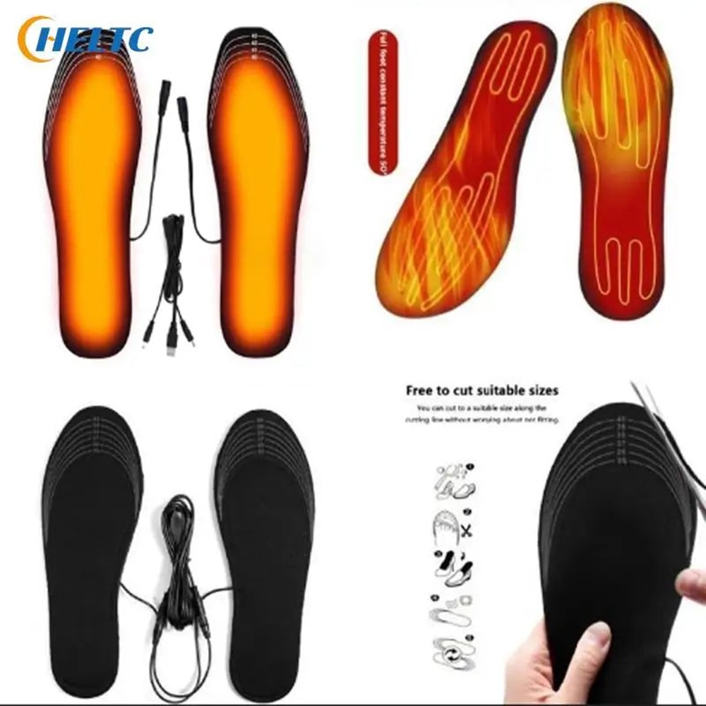 USB Heated Shoe Insoles For Winter Foot Warmth And Outdoor Comfort 0