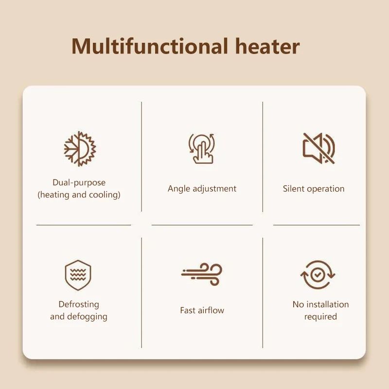 Xiaomi Portable 12V24V Car Heater Fan 150W Windshield Defogger Winter Cabin Warmer 6