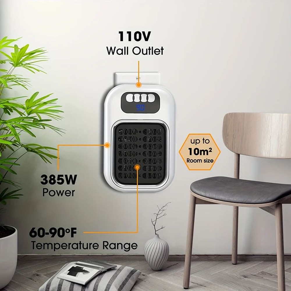 Xiaomi Compact WallPlug Portable Room Heater With Timer Adjustable Thermostat 3