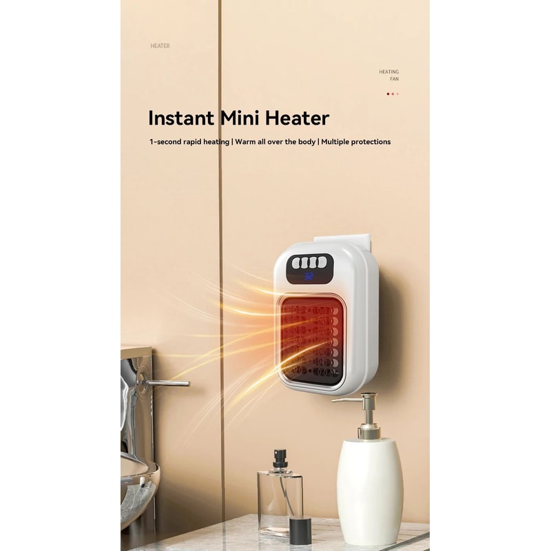Xiaomi Compact WallPlug Portable Room Heater With Timer Adjustable Thermostat 6