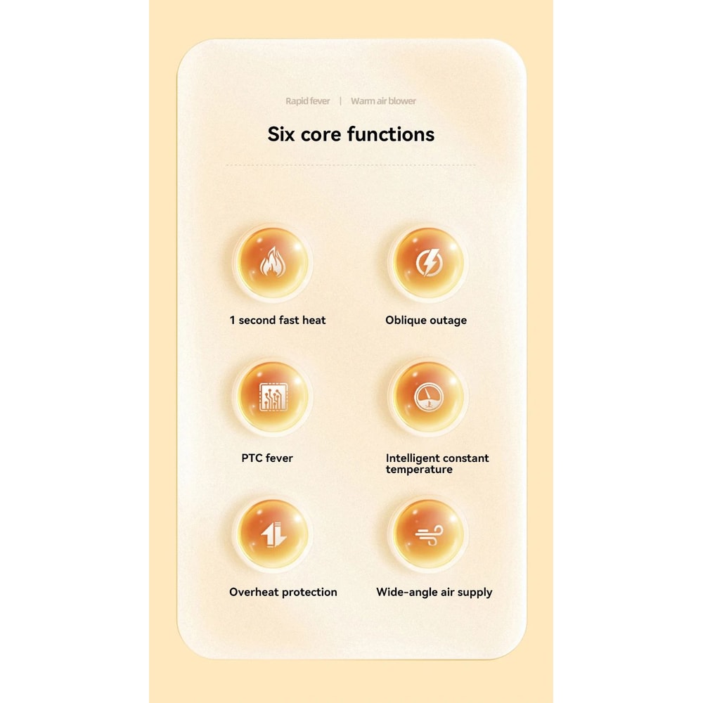 Xiaomi Compact WallPlug Portable Room Heater With Timer Adjustable Thermostat 7