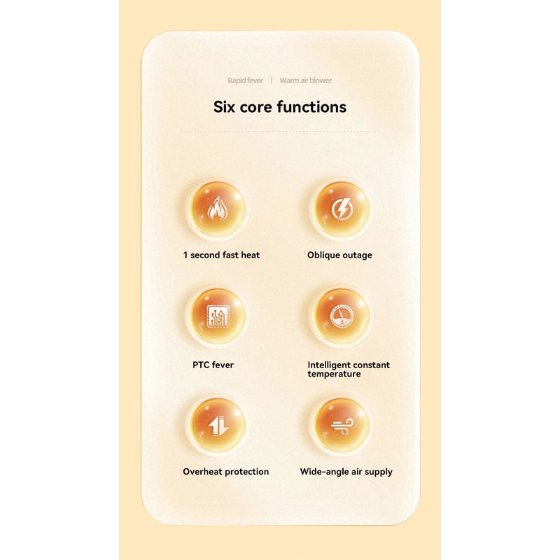 Xiaomi Compact WallPlug Portable Room Heater With Timer Adjustable Thermostat 7