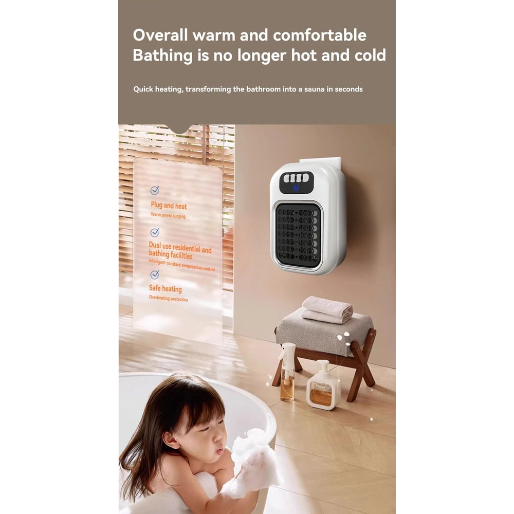 Xiaomi Compact WallPlug Portable Room Heater With Timer Adjustable Thermostat 10